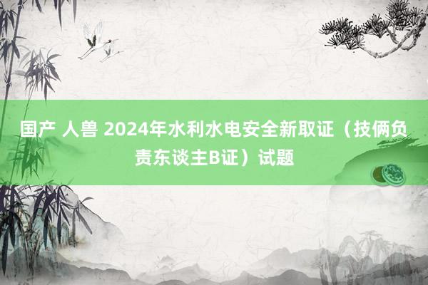 国产 人兽 2024年水利水电安全新取证（技俩负责东谈主B证）试题