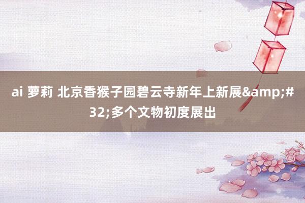 ai 萝莉 北京香猴子园碧云寺新年上新展&#32;多个文物初度展出