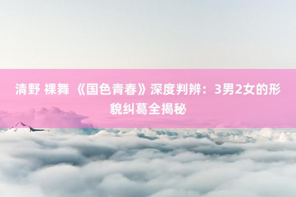 清野 裸舞 《国色青春》深度判辨：3男2女的形貌纠葛全揭秘