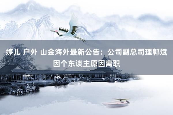 婷儿 户外 山金海外最新公告：公司副总司理郭斌因个东谈主原因离职